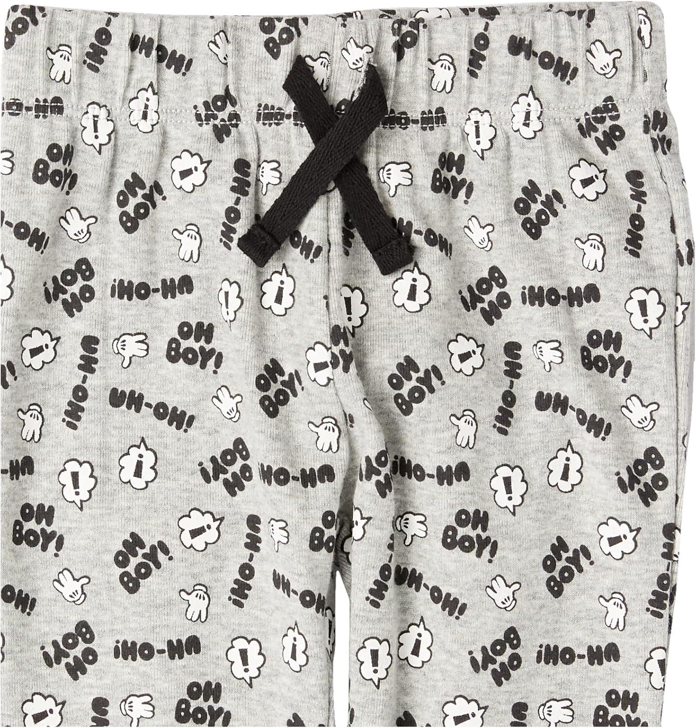 imageAmazon Essentials Disney  Marvel  Star Wars Baby Boys Pants Pack of 4Mickey Expressions