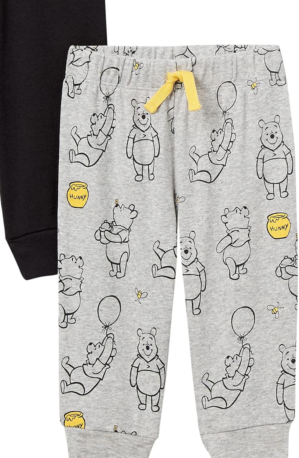 imageAmazon Essentials Disney  Marvel  Star Wars Baby Boys Pants Pack of 4Winnie the Pooh Oh Bother