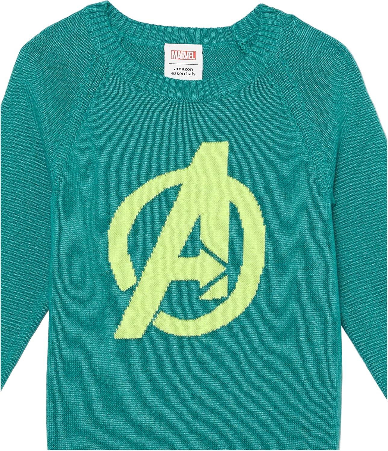 imageAmazon Essentials Disney  Marvel  Star Wars Boys and Toddlers Crewneck SweatersAvengers Logo  Boys
