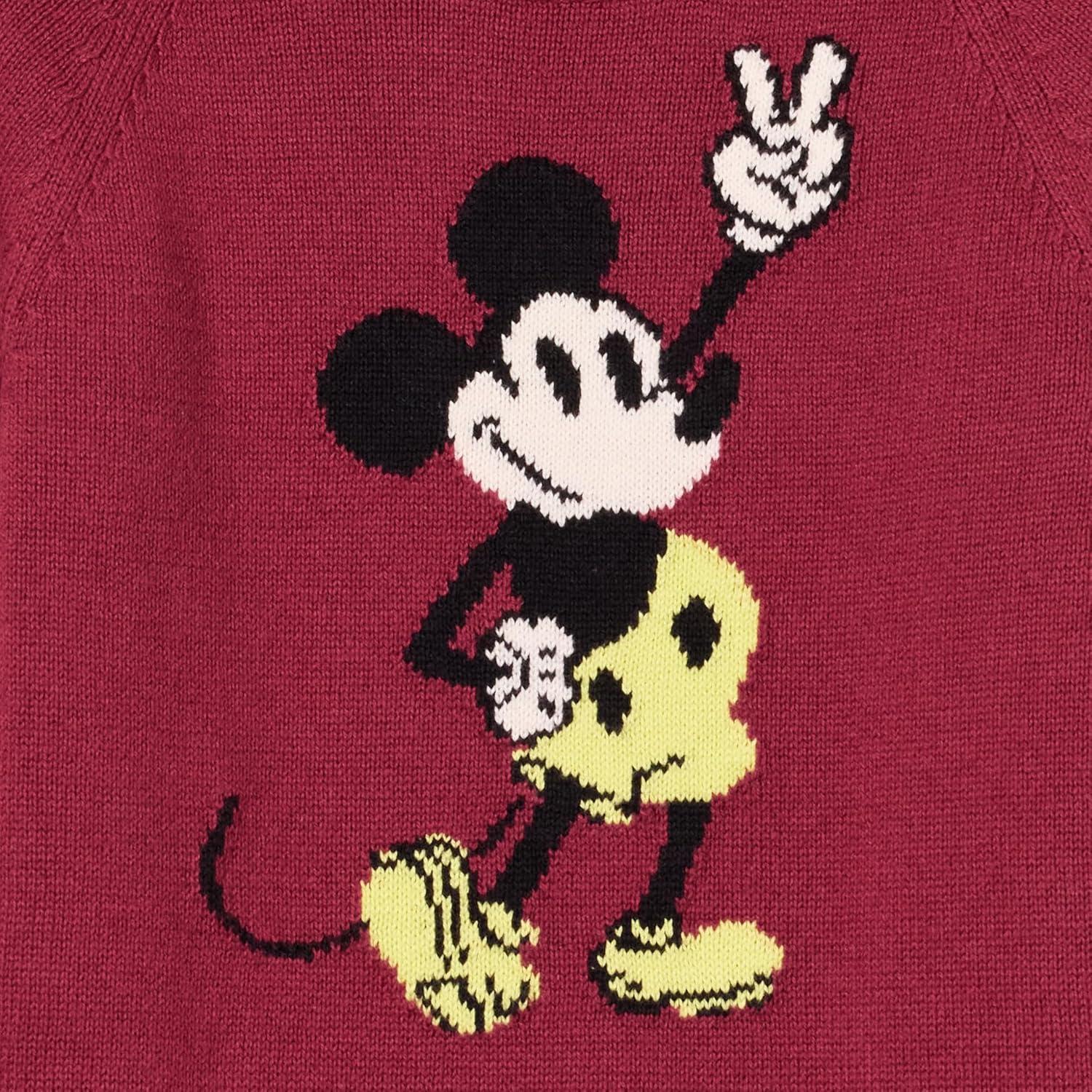 imageAmazon Essentials Disney  Marvel  Star Wars Boys and Toddlers Crewneck SweatersHappy Mickey  Boys