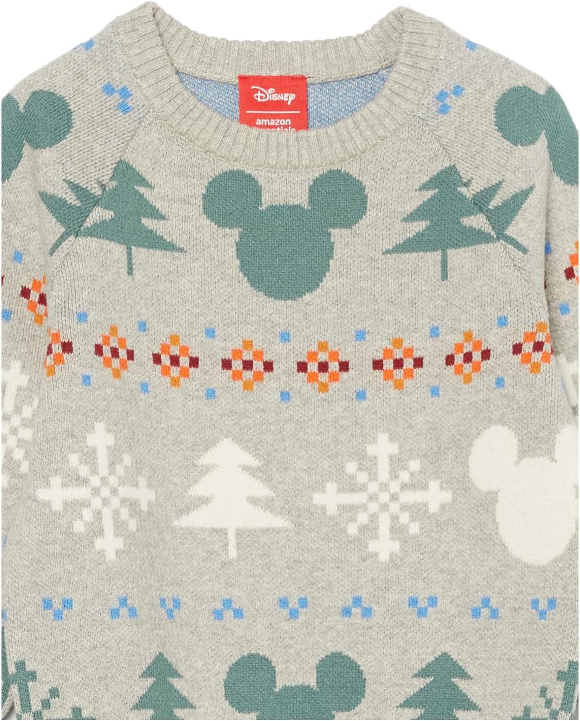 imageAmazon Essentials Disney  Marvel  Star Wars Boys and Toddlers Crewneck SweatersMickey Fair Isle  Boys