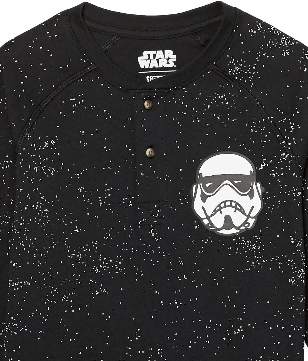 imageAmazon Essentials Disney  Marvel  Star Wars Boys and Toddlers LongSleeve Henley TShirts Pack of 2Star Wars Icons