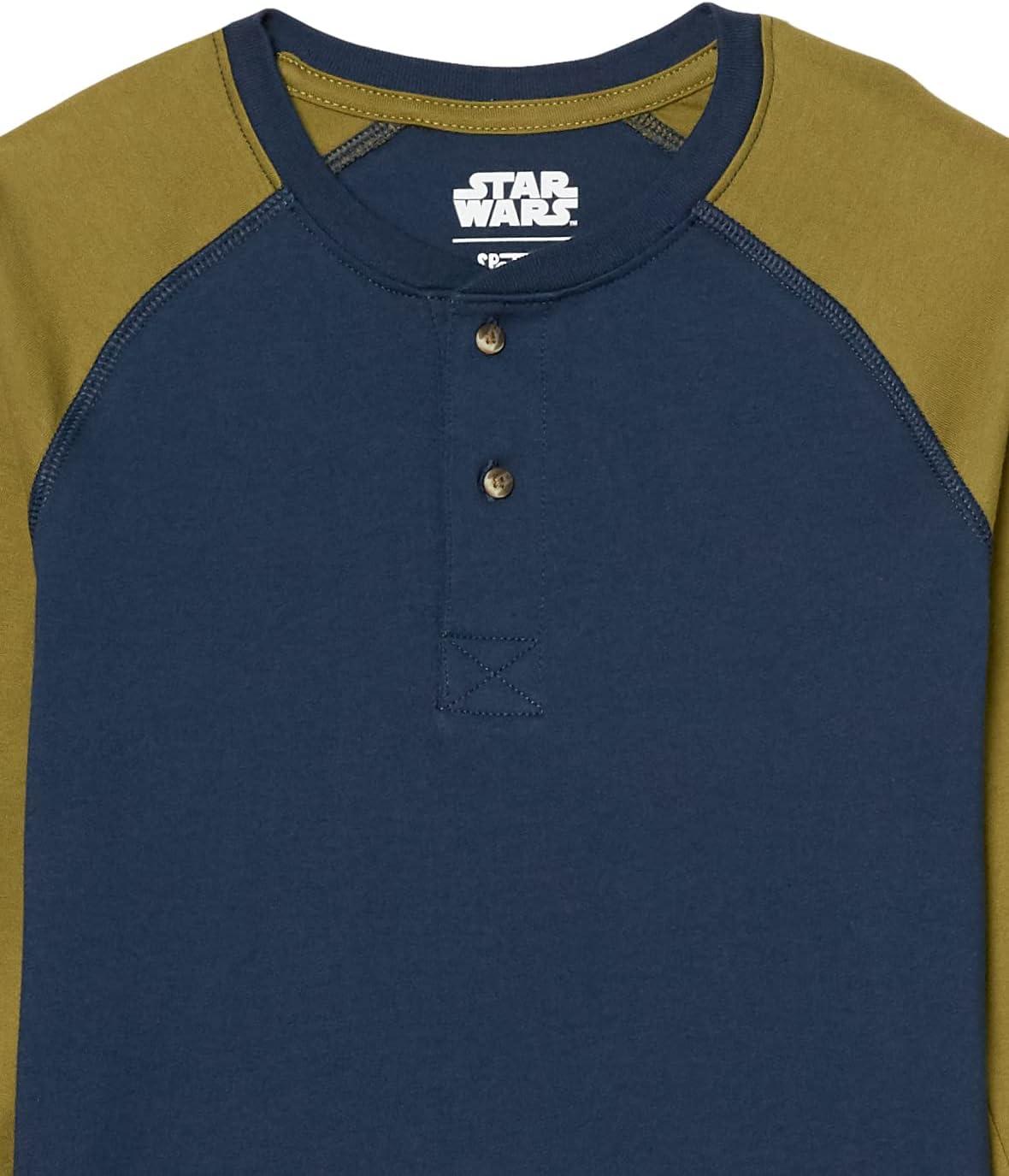 imageAmazon Essentials Disney  Marvel  Star Wars Boys and Toddlers LongSleeve Henley TShirts Pack of 2Star Wars Icons
