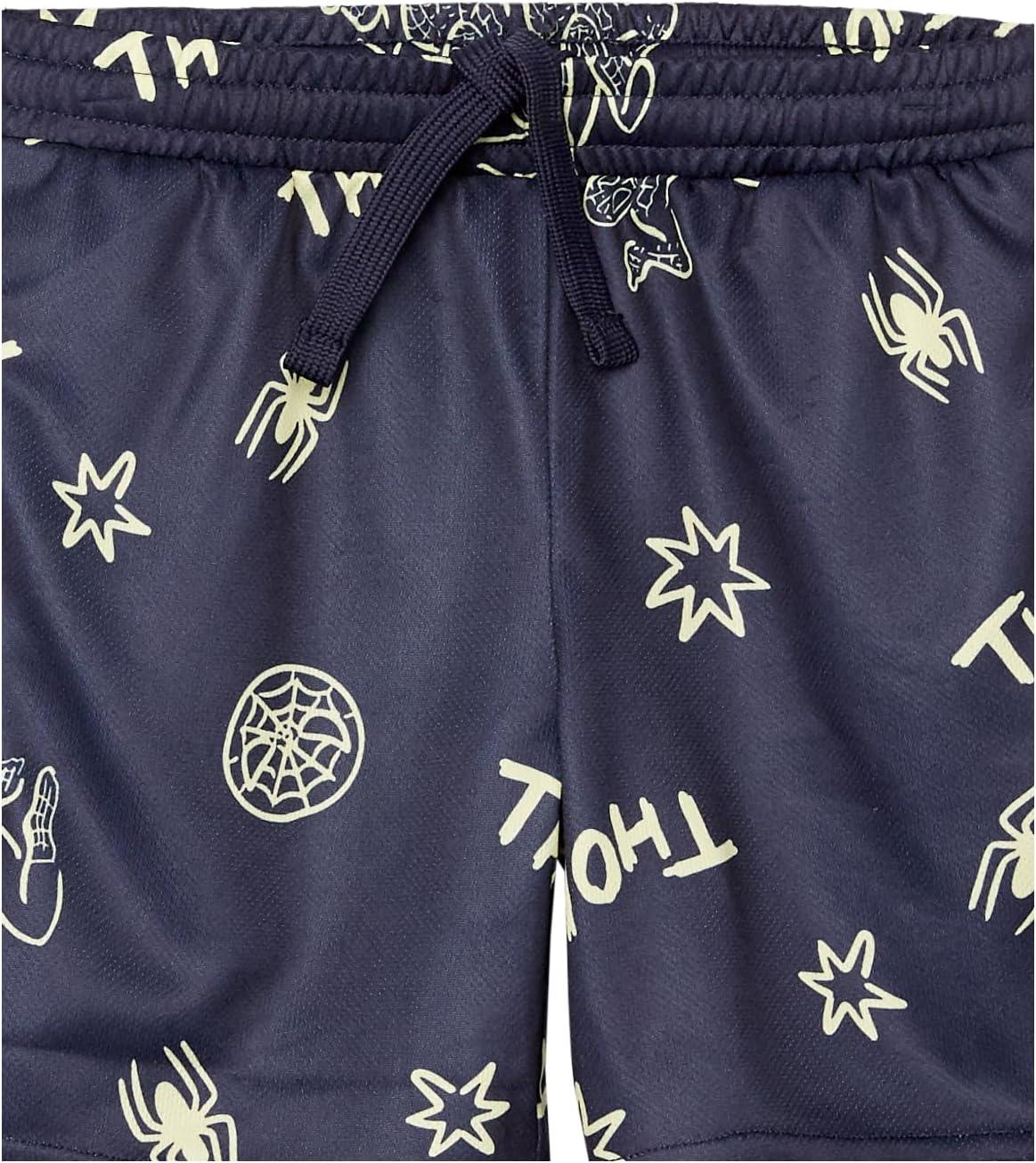 imageAmazon Essentials Disney  Marvel  Star Wars Boys and Toddlers Mesh Basketball Gym Shorts Pack of 2Marvel Spiderman