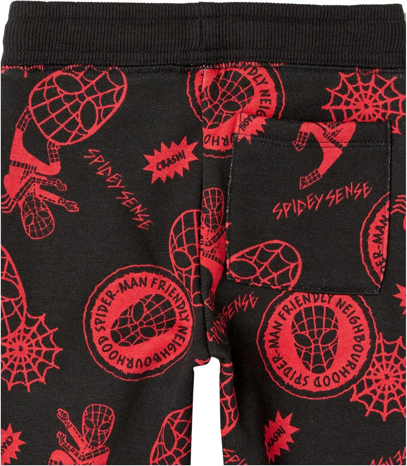 imageAmazon Essentials Disney  Marvel  Star Wars Boys and Toddlers Outfit Sets Previously Spotted Zebra Pack of 5Marvel Spiderman