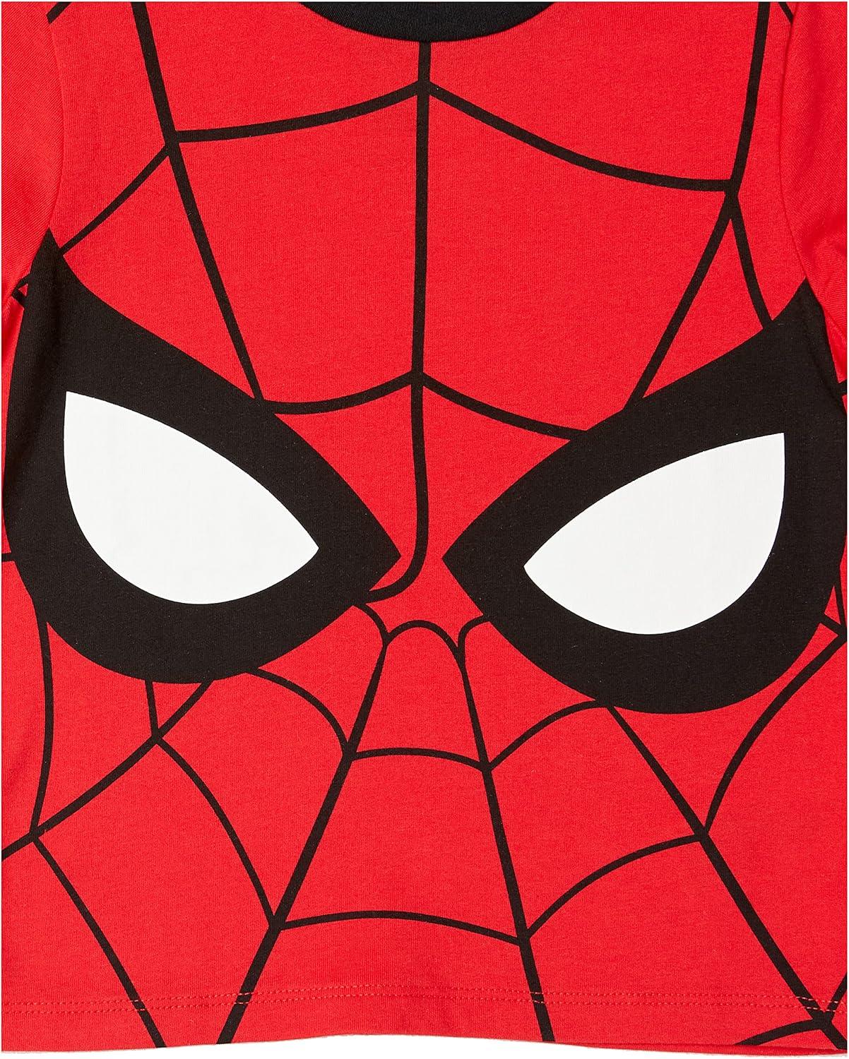 imageAmazon Essentials Disney  Marvel  Star Wars Boys and Toddlers Outfit Sets Previously Spotted Zebra Pack of 5Marvel Spiderman