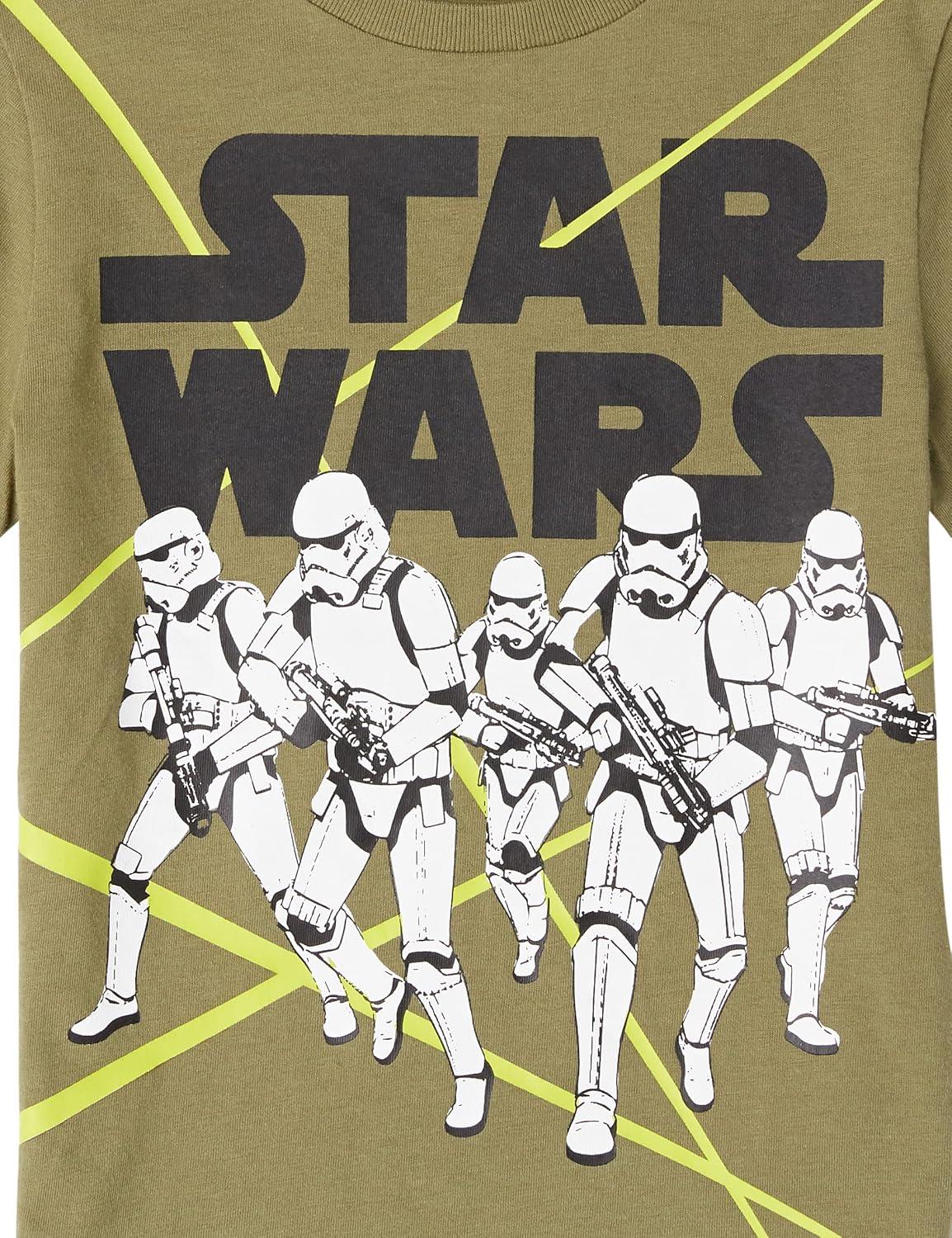 imageAmazon Essentials Disney  Marvel  Star Wars Boys and Toddlers Outfit Sets Previously Spotted Zebra Pack of 5Star Wars Wookiee