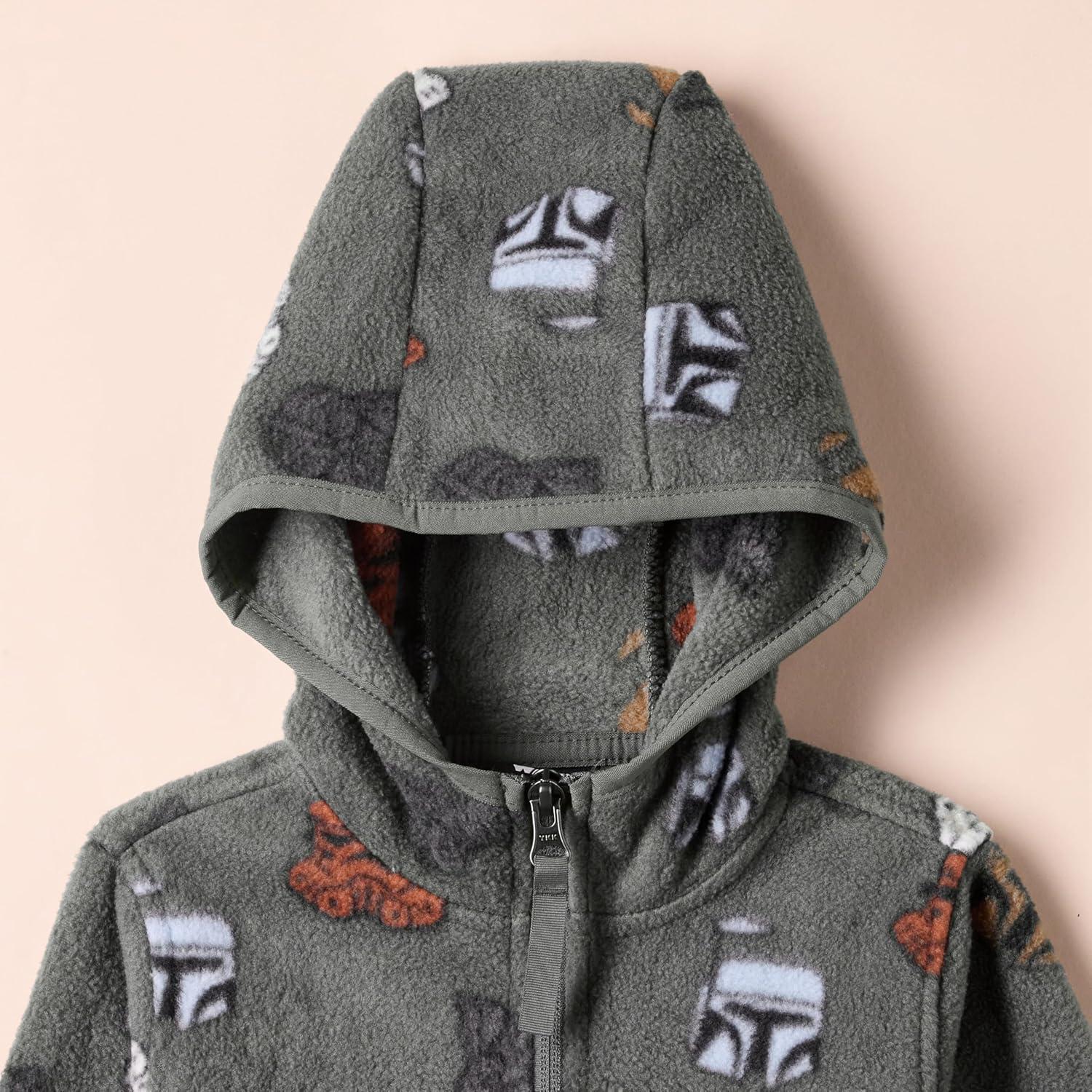 imageAmazon Essentials Disney  Marvel  Star Wars Boys and Toddlers Polar Fleece FullZip Hooded JacketStar Wars Vader