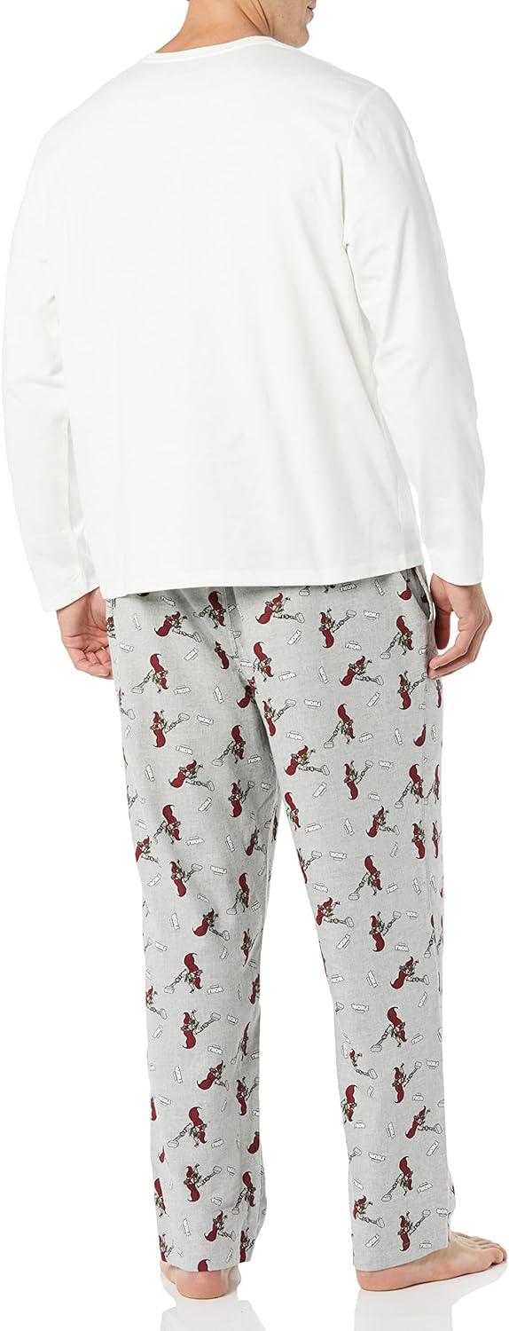 imageAmazon Essentials Disney  Marvel  Star Wars Mens Flannel Pajama Sleep SetsMarvel Thor