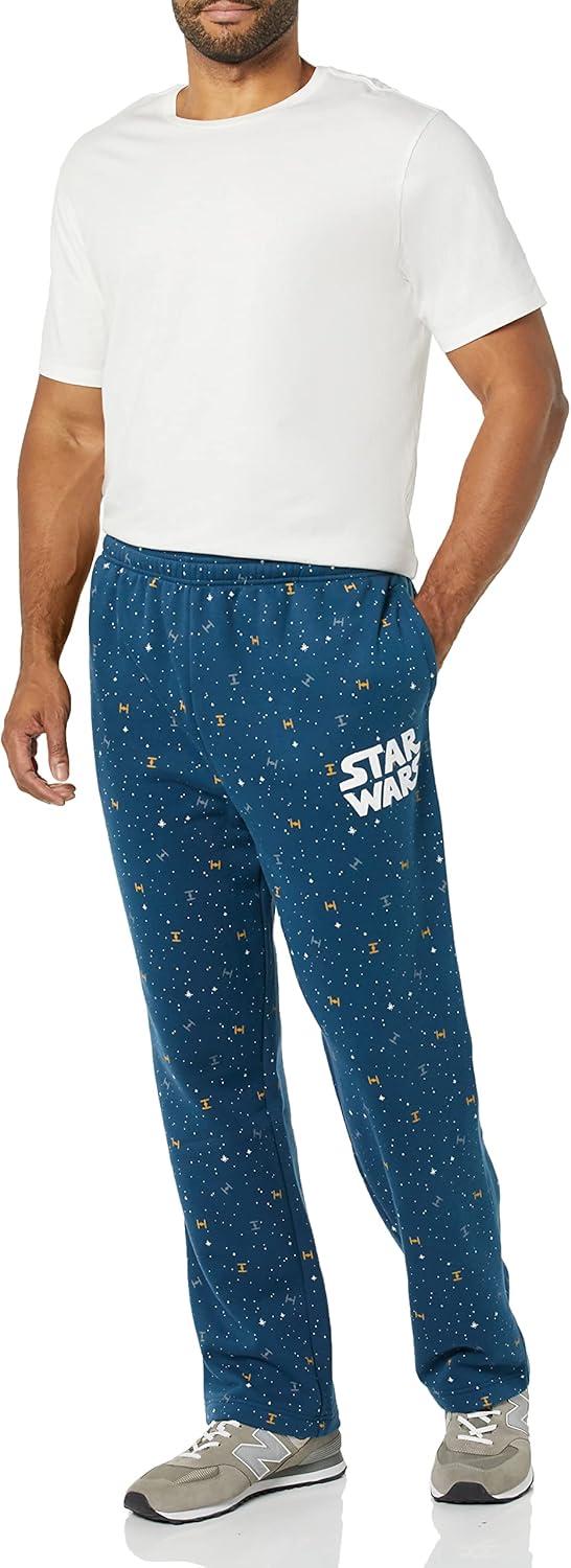 imageAmazon Essentials Disney  Marvel  Star Wars Mens Fleece Sweatpant Available in Big ampamp TallStar Wars Logo Ships