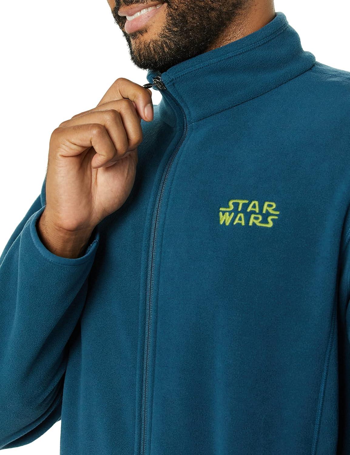 imageAmazon Essentials Disney  Marvel  Star Wars Mens Polar Fleece FullZip Mock JacketsStar Wars Logo