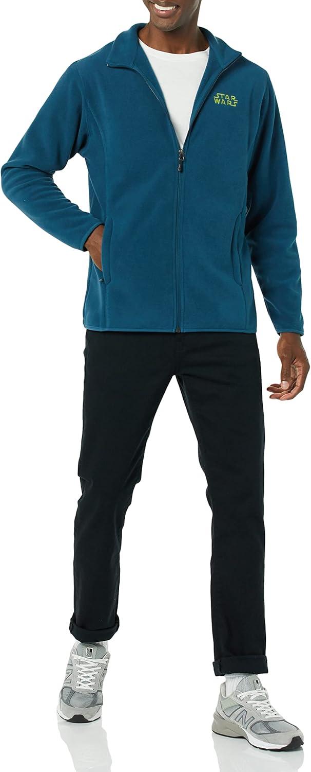 imageAmazon Essentials Disney  Marvel  Star Wars Mens Polar Fleece FullZip Mock JacketsStar Wars Logo