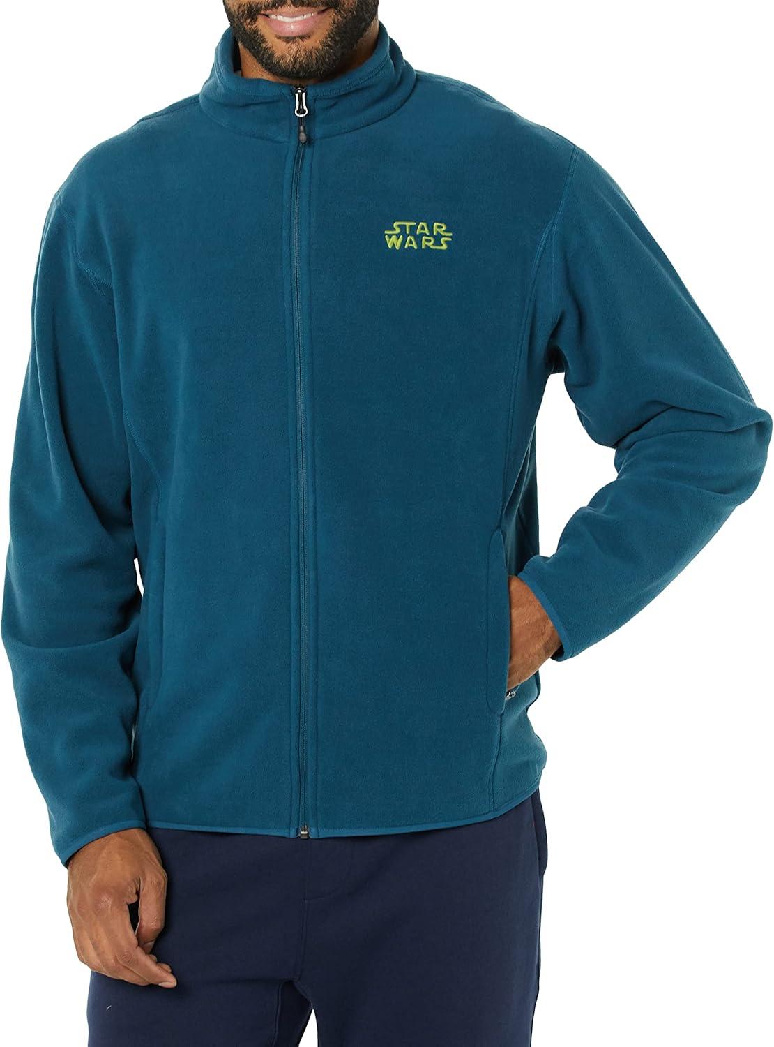 imageAmazon Essentials Disney  Marvel  Star Wars Mens Polar Fleece FullZip Mock JacketsStar Wars Logo
