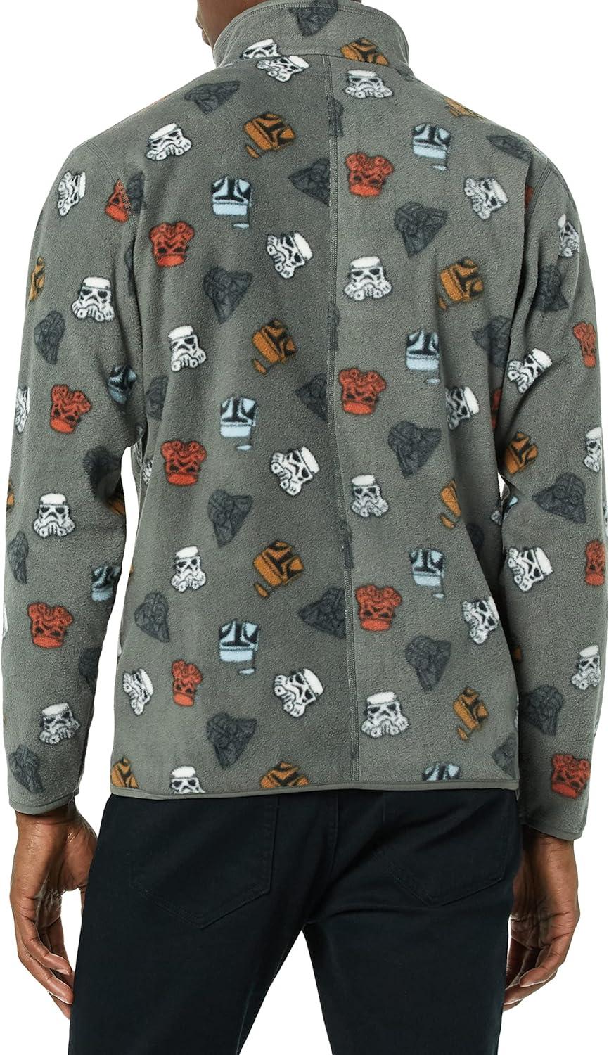 imageAmazon Essentials Disney  Marvel  Star Wars Mens Polar Fleece FullZip Mock JacketsStar Wars Vader