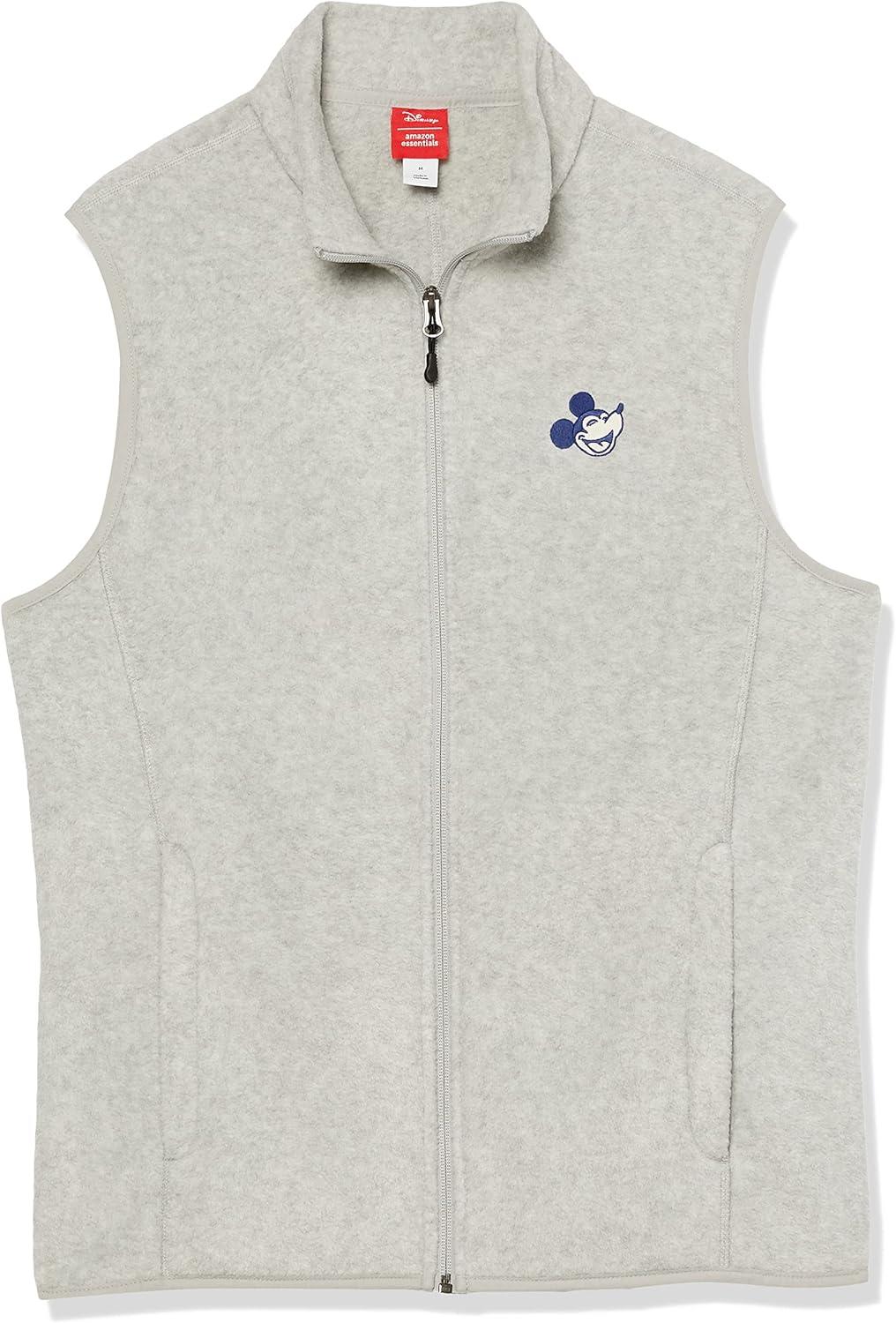 imageAmazon Essentials Disney  Marvel  Star Wars Mens Polar Fleece VestsHappy Mickey