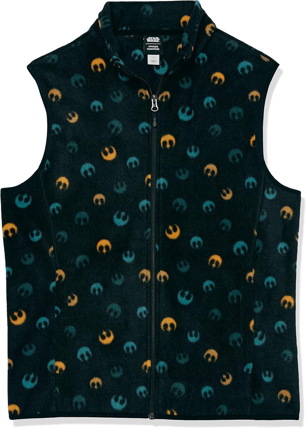 imageAmazon Essentials Disney  Marvel  Star Wars Mens Polar Fleece VestsStar Wars Rebel