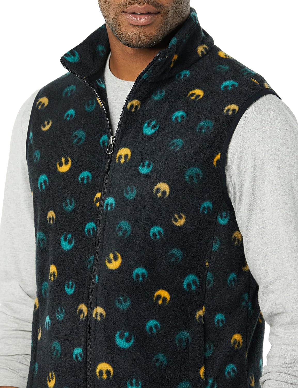 imageAmazon Essentials Disney  Marvel  Star Wars Mens Polar Fleece VestsStar Wars Rebel