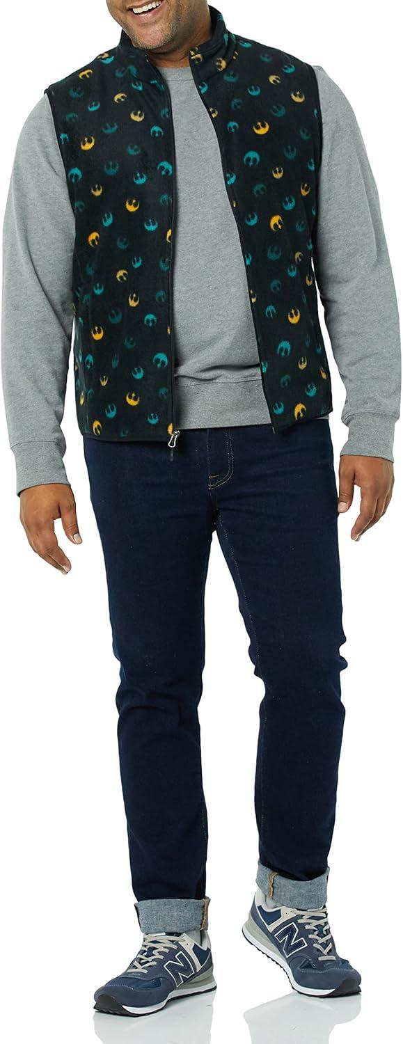 imageAmazon Essentials Disney  Marvel  Star Wars Mens Polar Fleece VestsStar Wars Rebel