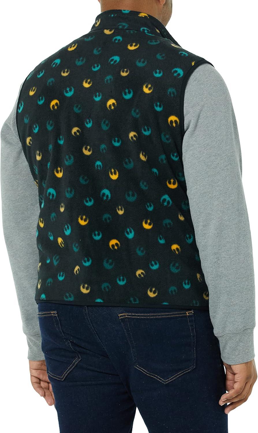 imageAmazon Essentials Disney  Marvel  Star Wars Mens Polar Fleece VestsStar Wars Rebel