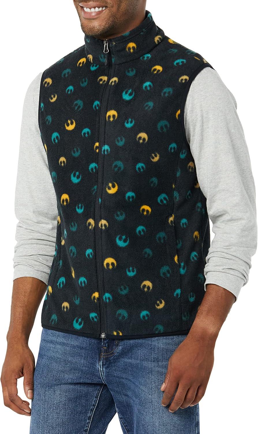 imageAmazon Essentials Disney  Marvel  Star Wars Mens Polar Fleece VestsStar Wars Rebel