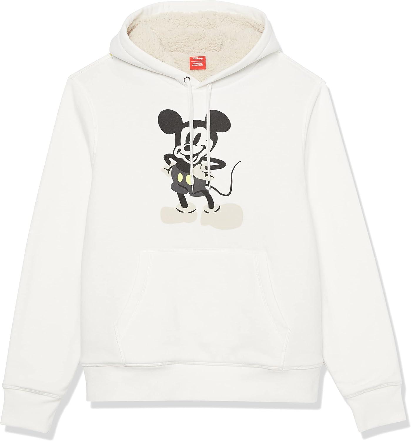 imageAmazon Essentials Disney  Marvel  Star Wars Mens SherpaLined Pullover Hoodie SweatshirtMickey