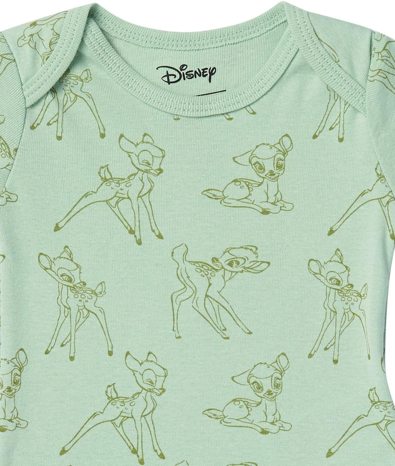 imageAmazon Essentials Disney  Marvel  Star Wars Unisex Babies 6Piece Outfit Set Pack of 6Bambi Nature