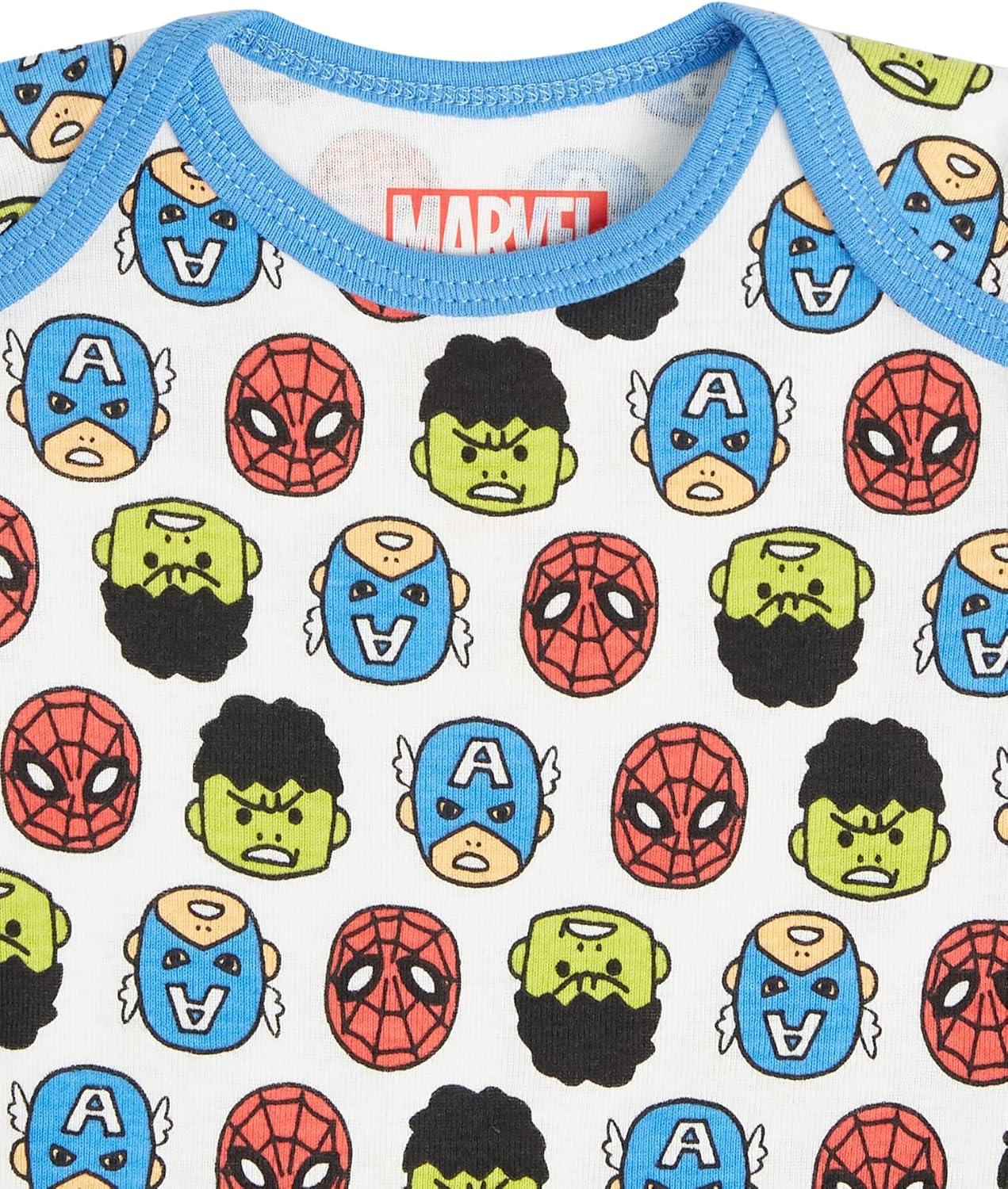 imageAmazon Essentials Disney  Marvel  Star Wars Unisex Babies 6Piece Outfit Set Pack of 6Marvel Friends