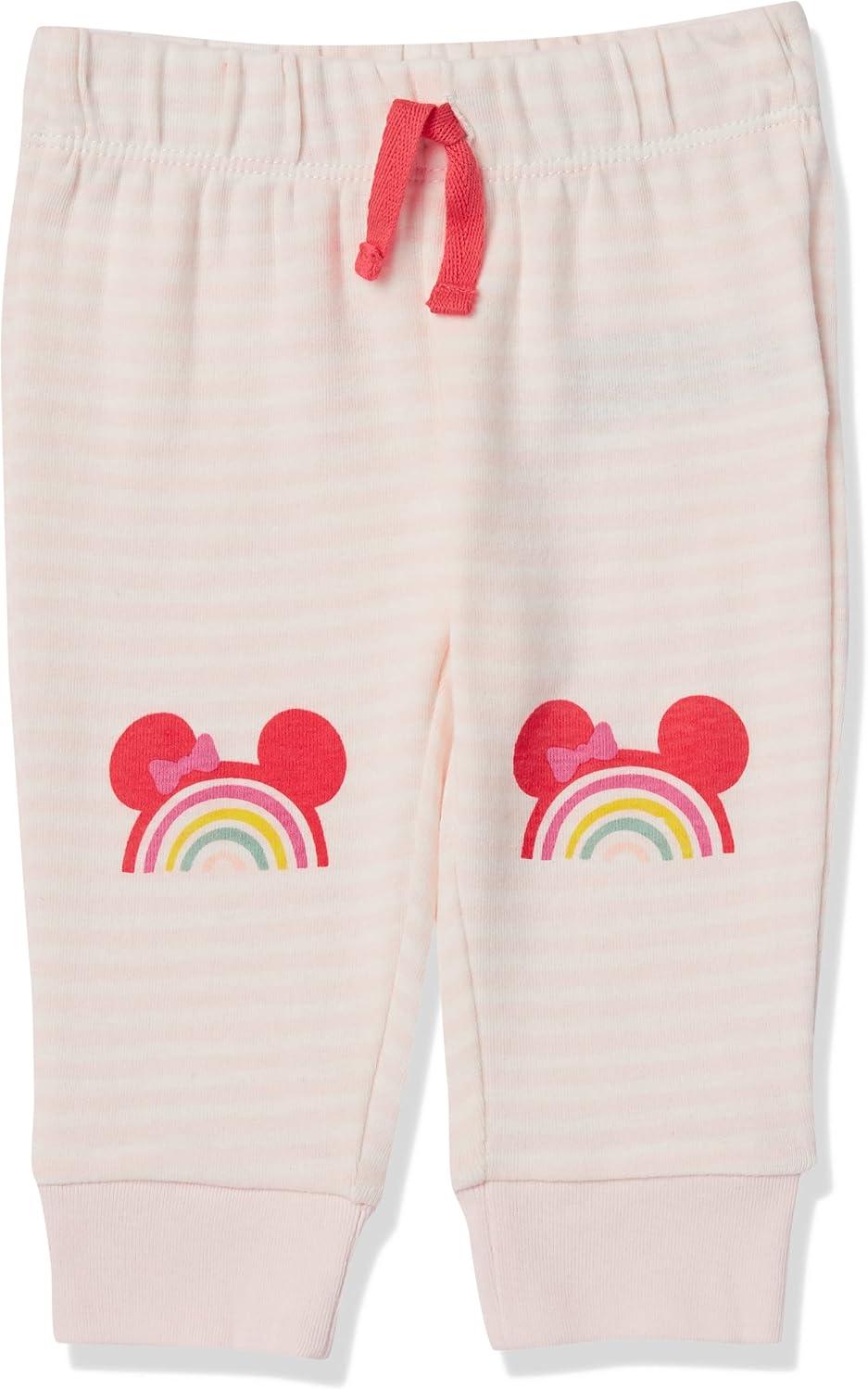 imageAmazon Essentials Disney  Marvel  Star Wars Unisex Babies 6Piece Outfit Set Pack of 6Minnie Rainbow Chaser