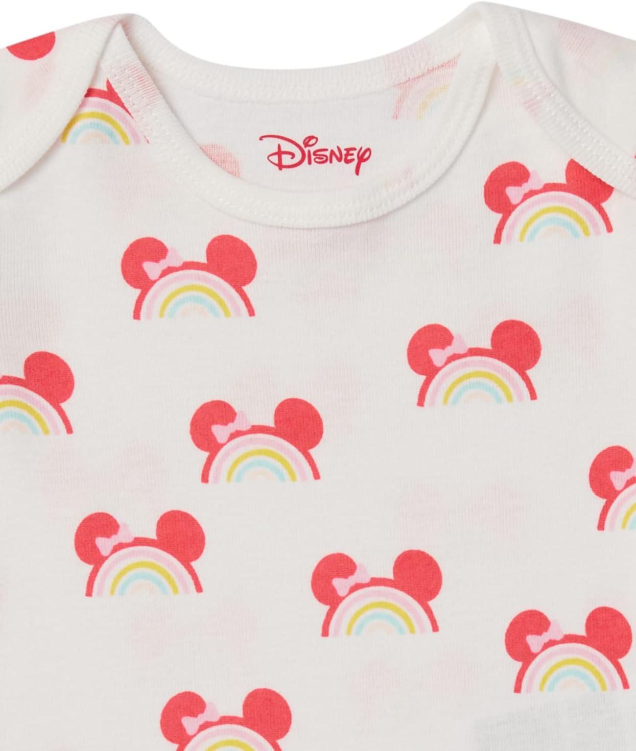 imageAmazon Essentials Disney  Marvel  Star Wars Unisex Babies 6Piece Outfit Set Pack of 6Minnie Rainbow Chaser