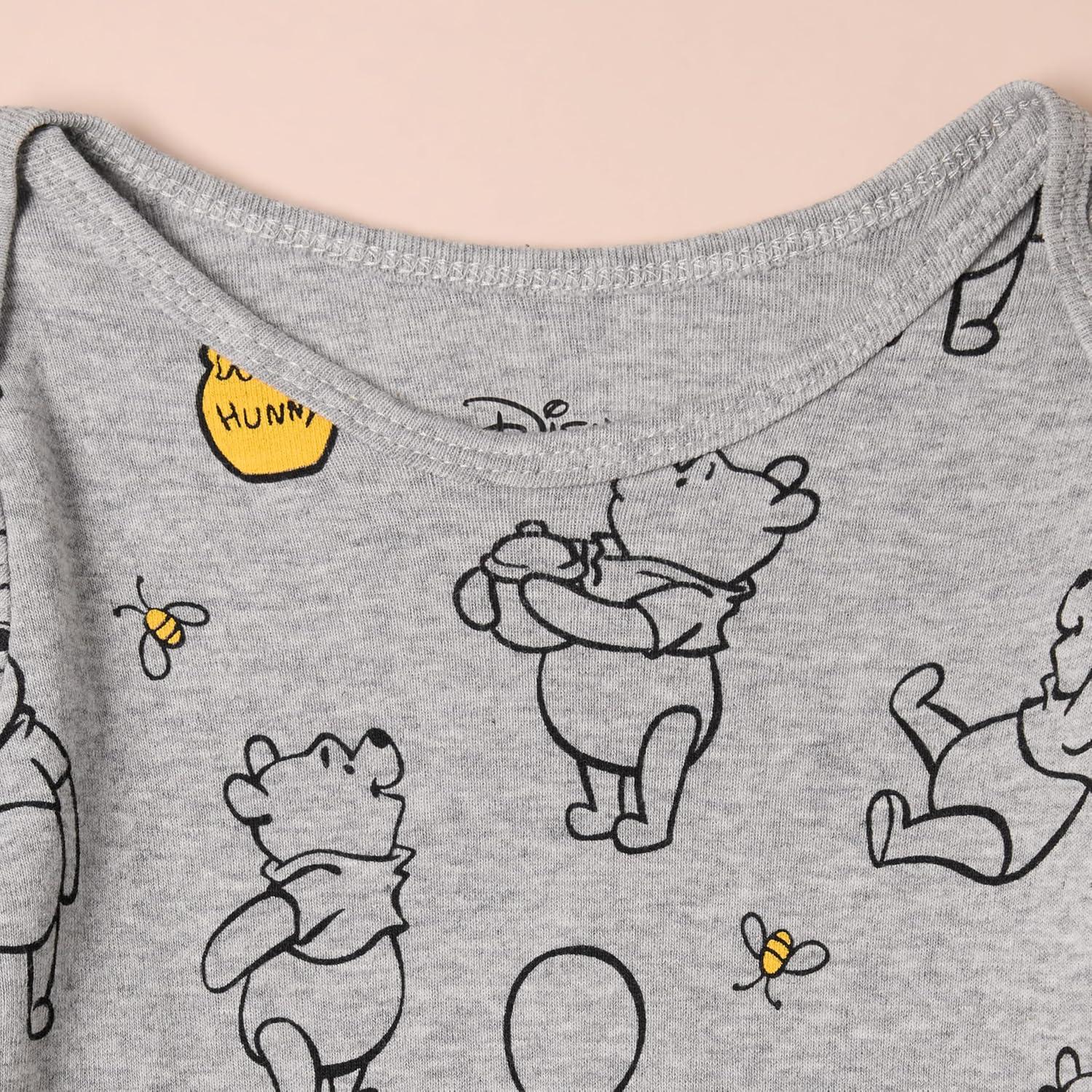 imageAmazon Essentials Disney  Marvel  Star Wars Unisex Babies 6Piece Outfit Set Pack of 6Winnie the Pooh Oh Bother