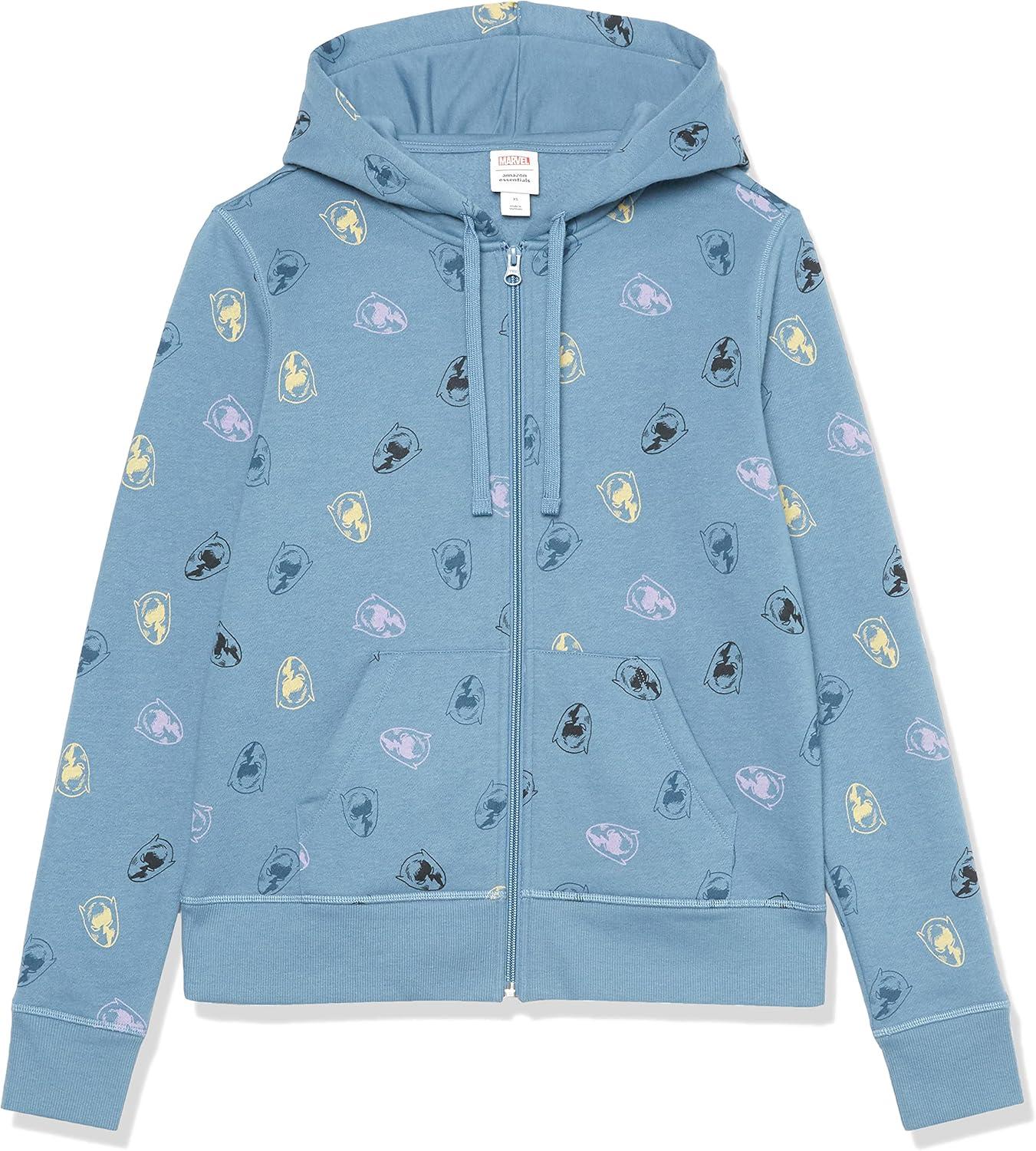 imageAmazon Essentials Disney  Marvel  Star Wars Womens Fleece FullZip Hoodie Sweatshirts Available in Plus SizeMarvel Black Panther Print