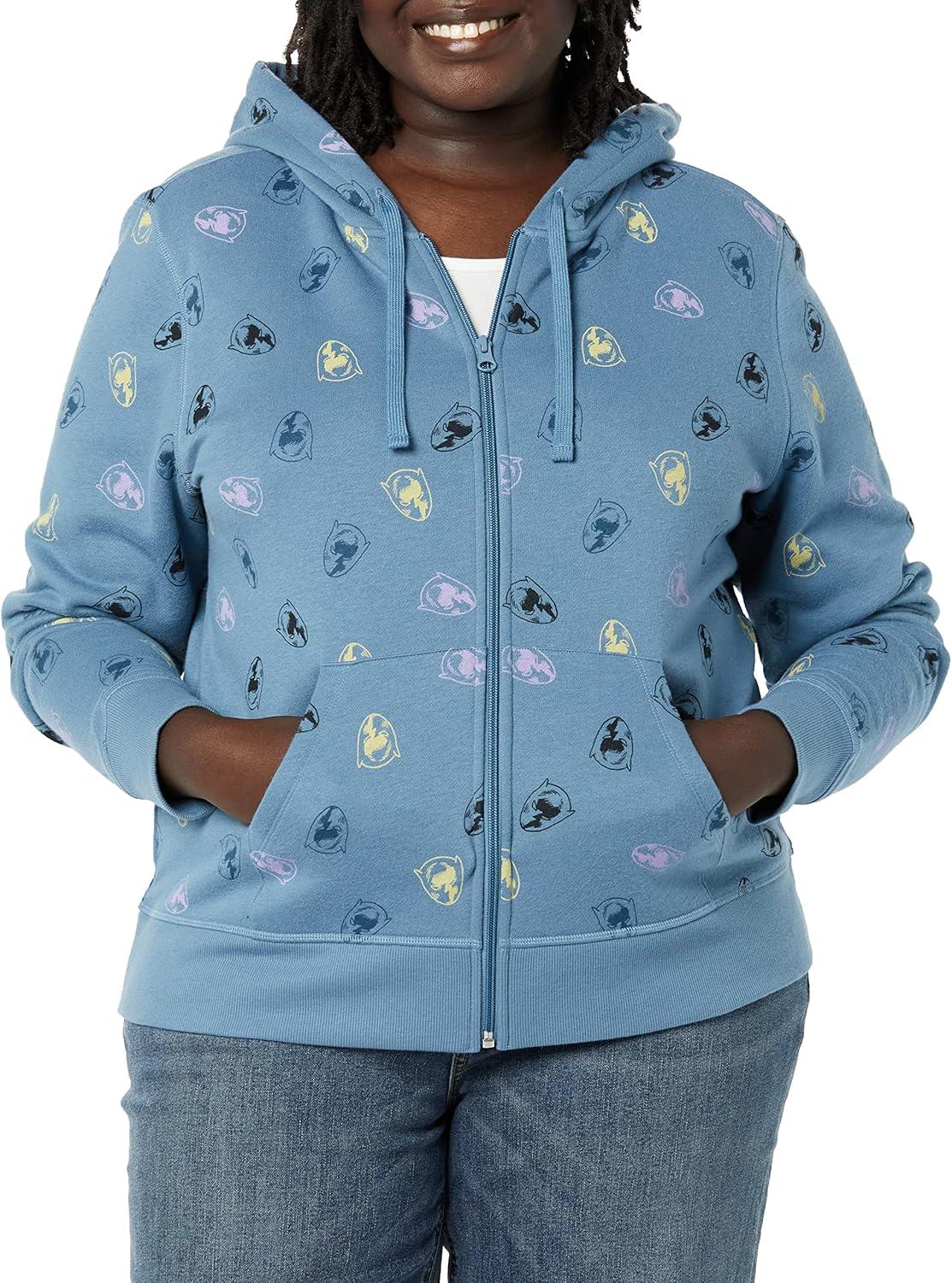 imageAmazon Essentials Disney  Marvel  Star Wars Womens Fleece FullZip Hoodie Sweatshirts Available in Plus SizeMarvel Black Panther Print