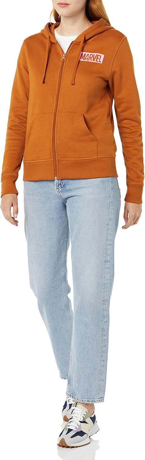 imageAmazon Essentials Disney  Marvel  Star Wars Womens Fleece FullZip Hoodie Sweatshirts Available in Plus SizeMarvel Logo