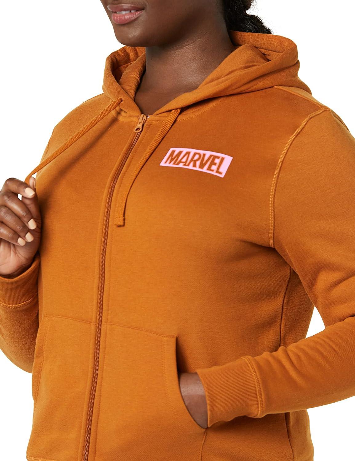 imageAmazon Essentials Disney  Marvel  Star Wars Womens Fleece FullZip Hoodie Sweatshirts Available in Plus SizeMarvel Logo