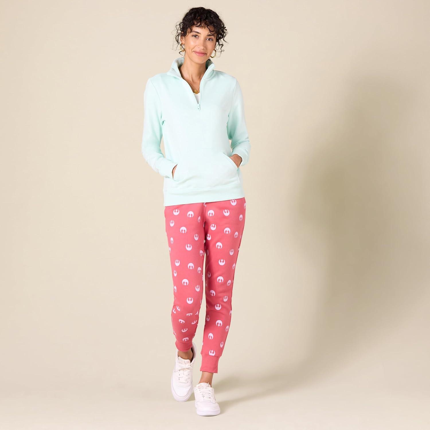 imageAmazon Essentials Disney  Marvel  Star Wars Womens French Terry Fleece Jogger SweatpantsStar Wars Rebel Logo