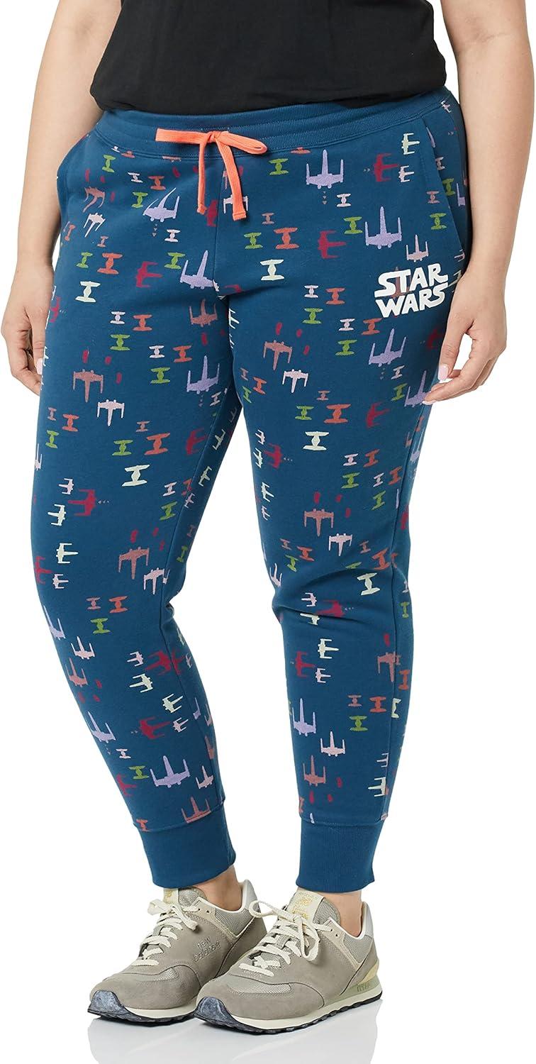 imageAmazon Essentials Disney  Marvel  Star Wars Womens French Terry Fleece Jogger SweatpantsStar Wars Ships