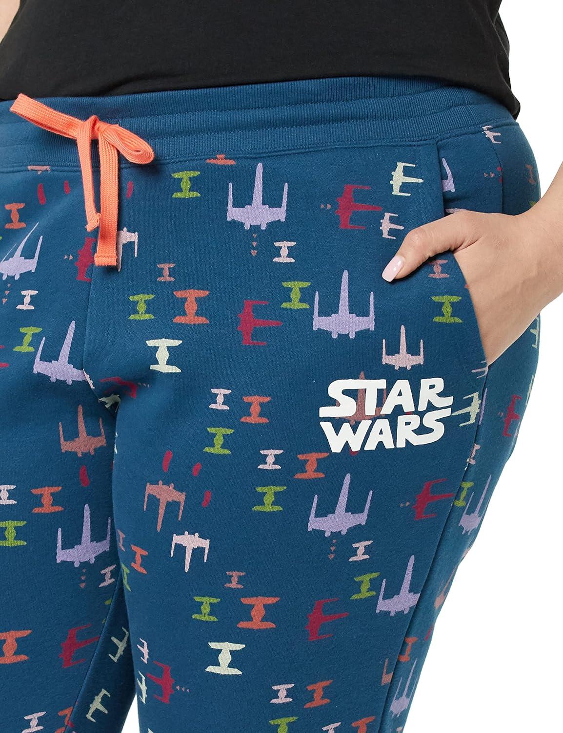imageAmazon Essentials Disney  Marvel  Star Wars Womens French Terry Fleece Jogger SweatpantsStar Wars Ships