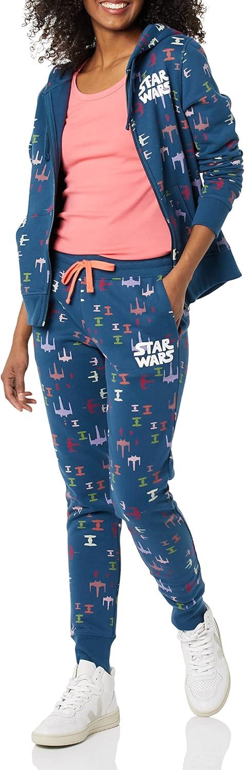 imageAmazon Essentials Disney  Marvel  Star Wars Womens French Terry Fleece Jogger SweatpantsStar Wars Ships