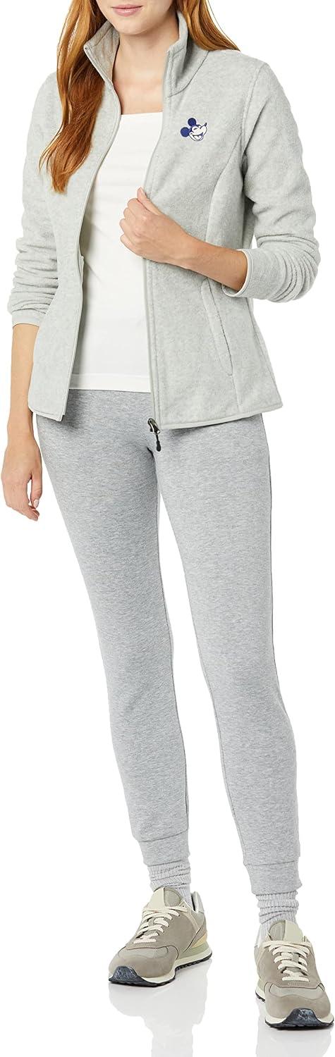 imageAmazon Essentials Disney  Marvel  Star Wars Womens Polar Fleece FullZip Mock JacketsHappy Mickey