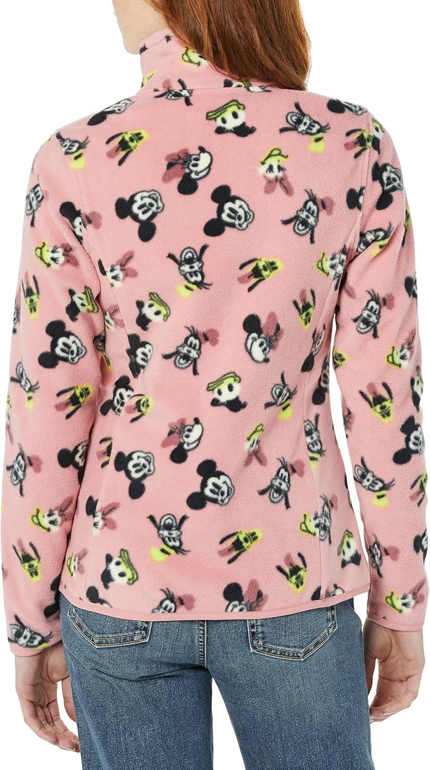 imageAmazon Essentials Disney  Marvel  Star Wars Womens Polar Fleece FullZip Mock JacketsMinnie and Friends
