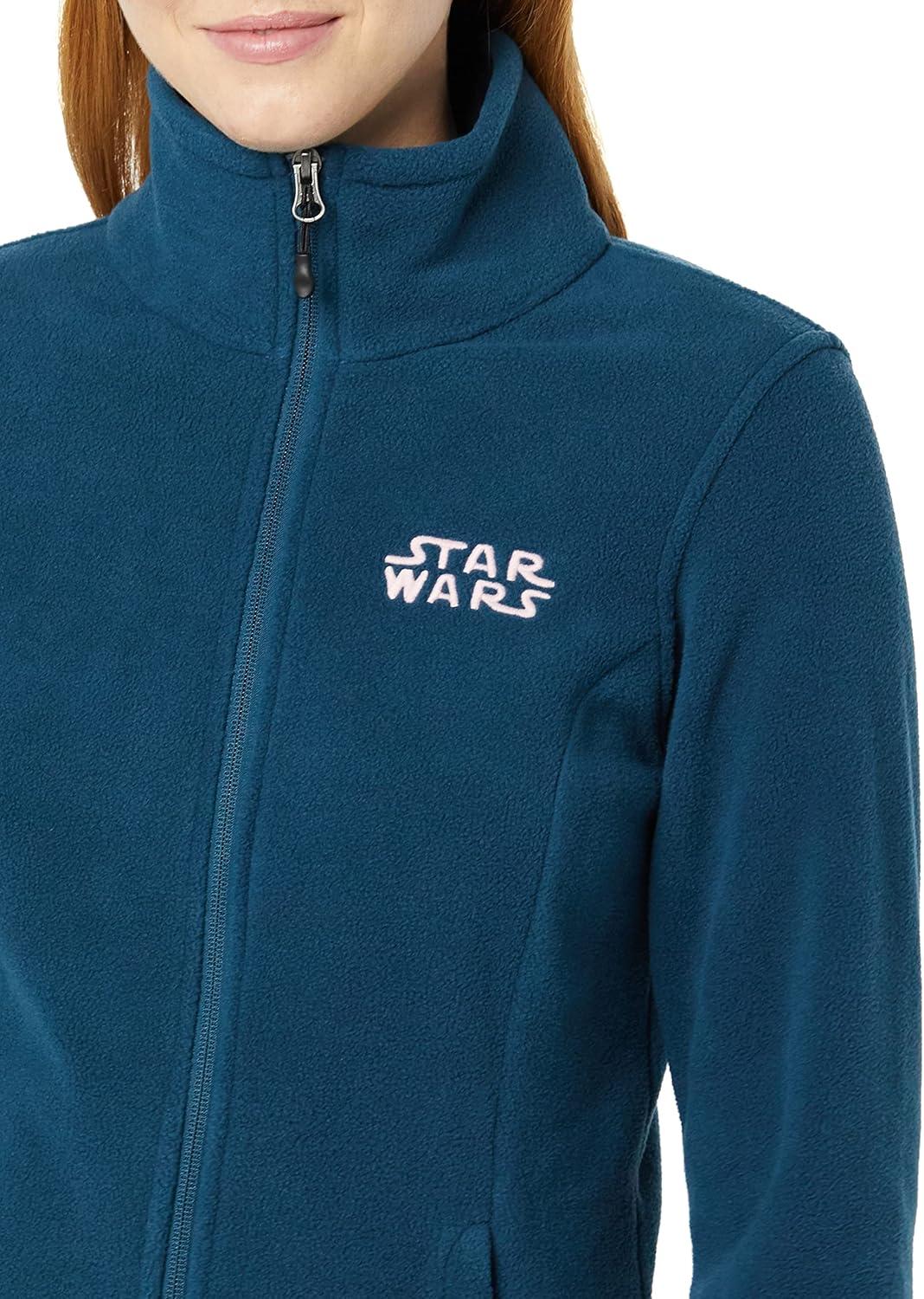 imageAmazon Essentials Disney  Marvel  Star Wars Womens Polar Fleece FullZip Mock JacketsStar Wars Logo