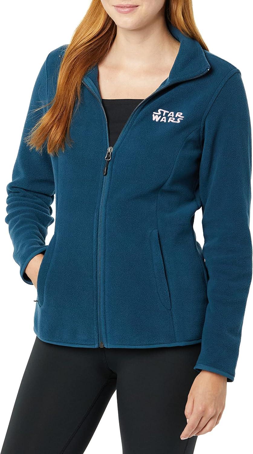 imageAmazon Essentials Disney  Marvel  Star Wars Womens Polar Fleece FullZip Mock JacketsStar Wars Logo