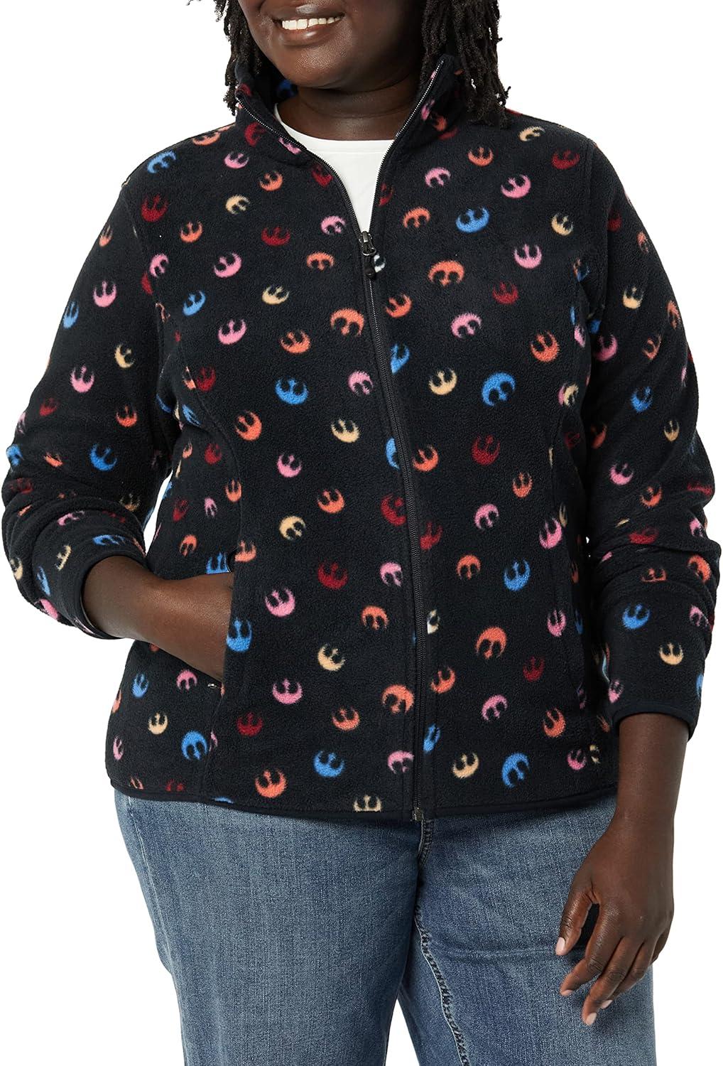 imageAmazon Essentials Disney  Marvel  Star Wars Womens Polar Fleece FullZip Mock JacketsStar Wars Rebel