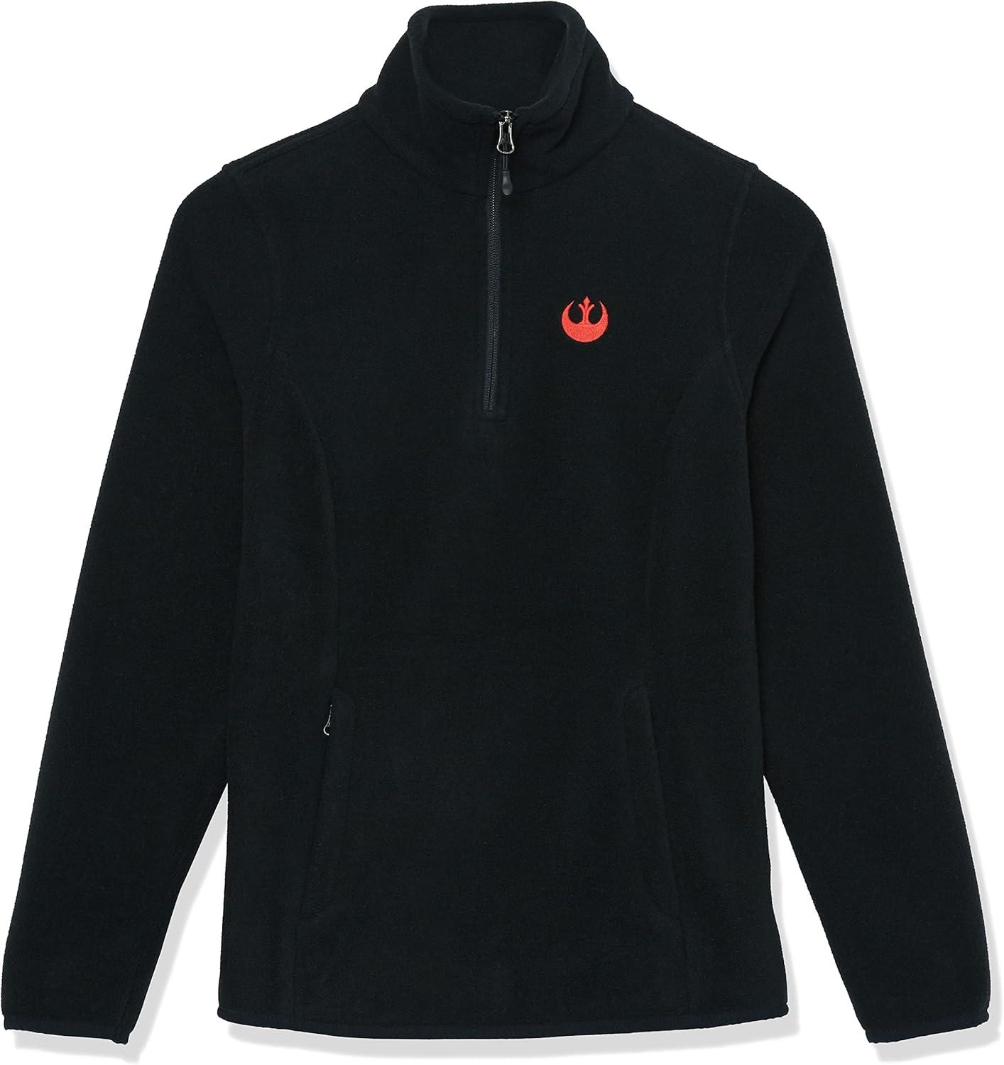 imageAmazon Essentials Disney  Marvel  Star Wars Womens Polar Fleece QuarterZip Mock JacketsStar Wars Rebel Logo