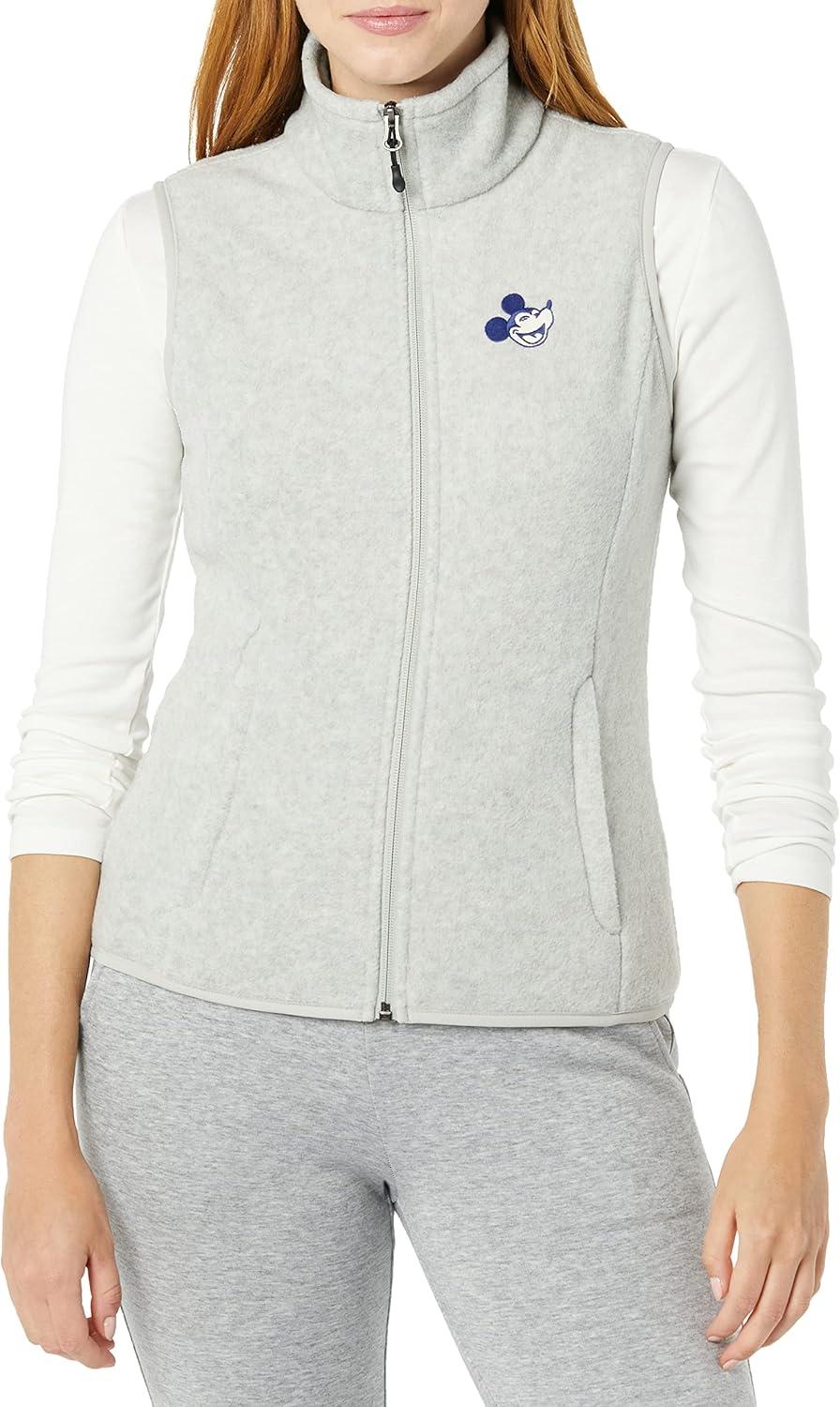 imageAmazon Essentials Disney  Marvel  Star Wars Womens Polar Fleece VestsHappy Mickey