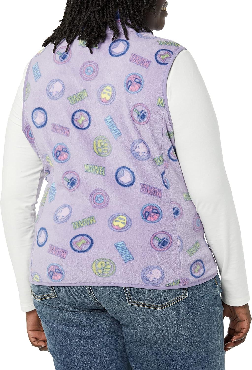 imageAmazon Essentials Disney  Marvel  Star Wars Womens Polar Fleece VestsMarvel Logo