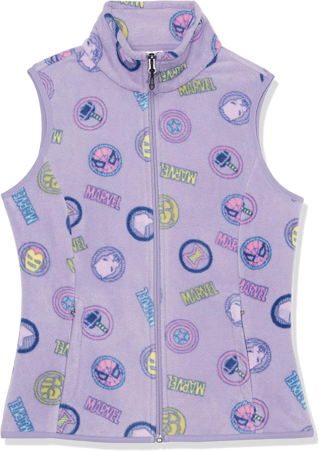 imageAmazon Essentials Disney  Marvel  Star Wars Womens Polar Fleece VestsMarvel Logo