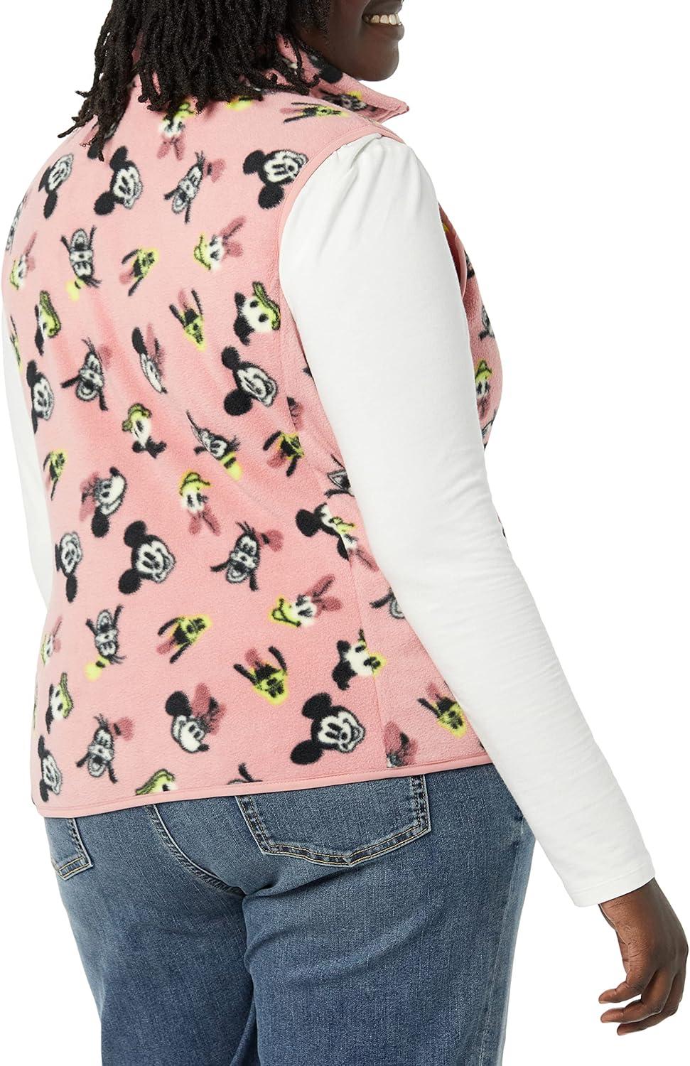 imageAmazon Essentials Disney  Marvel  Star Wars Womens Polar Fleece VestsMinnie and Friends