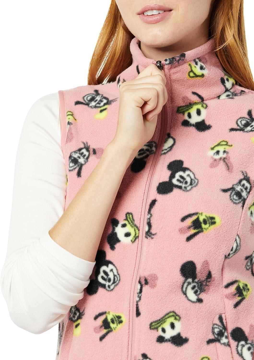 imageAmazon Essentials Disney  Marvel  Star Wars Womens Polar Fleece VestsMinnie and Friends
