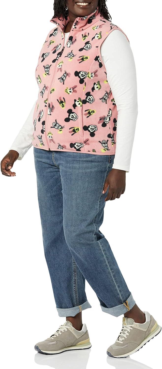 imageAmazon Essentials Disney  Marvel  Star Wars Womens Polar Fleece VestsMinnie and Friends